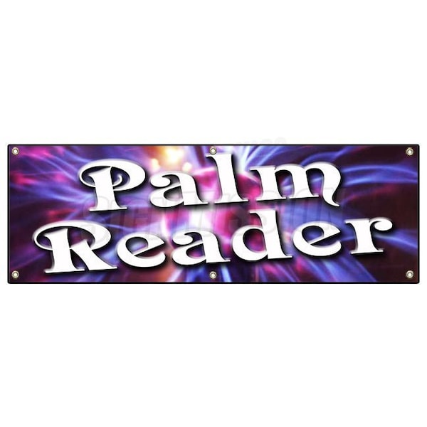 Signmission PALM READER BANNER SIGN fortune teller crystal ball future mystic hand B-72 Palm Reader - main